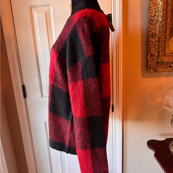 Lucky Brand Red and Black wool blend Sweater NWT - Picture 5 of 10